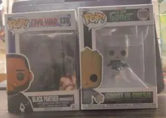 funko pop マーベル フュギュア グルート・ブラックパンサー 2個セットのサムネイル