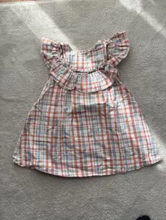 apres les cours チェック柄ノースリーブワンピース 90