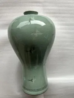 高麗青磁 花瓶 峯岩 木箱付き - メルカリ