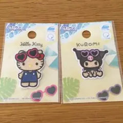 ワッペン サンリオ キティ クロミ 日焼け サングラス