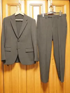 ◆ ユニクロ 2way ストレッチ ジャケット パンツ スーツ グレー M 82