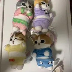 モフサンド　パジャマにゃんマスコット4種コンプセット