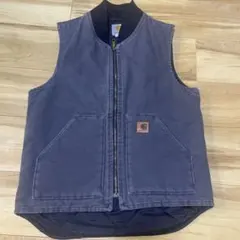 カーハート【L】 00s USA製 ダックベスト モスグリーン　極上フェード USA製 モスグリーン Carhartt カーハート ダックベスト 鬼フェード