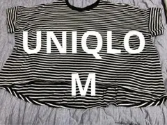 UNIQLO コットンオーバーサイズボーダーTシャツ　M