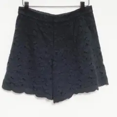 トゥモローランド（M）花柄　透かし編み　ショートパンツ/裏地あり　綿混