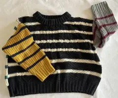 【断捨離セール】 BREEZE ストライプニットセーター 110cm