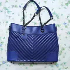 本革　 ショルダーバッグ　 ロイヤルブルーのサムネイル