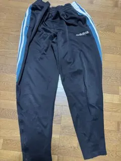 adidas ピステパンツ ブラック/ブルー