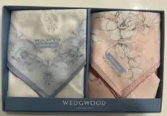 【WEDGWOOD】ハンカチ 2枚セット 花柄 ブルー ピンクのサムネイル