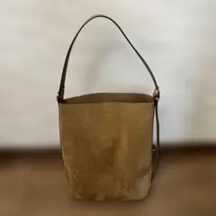 H＆M スエードショルダートートバッグ　ポーチ付き　エイチアンドエム