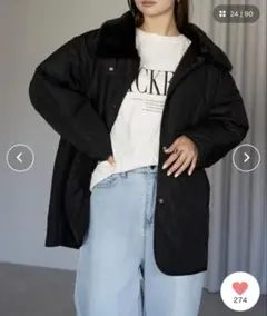 新品未使用！TRIANGLE PALETTE ファー付きキルティングジャケット