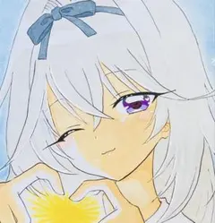 ま*照様 手描きイラスト色紙名探偵プリキュア！森亜るるかキュア