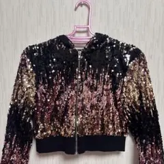 スパンコールフード付きパーカー　forever21