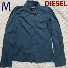 VINTAGE DIESEL コットンストレッチ デザインシャツ Mのサムネイル