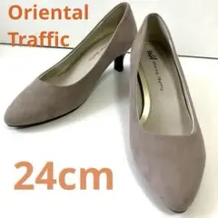 オリエンタルトラフィック　ベージュ ポインテッドトゥ パンプス 38 24cm