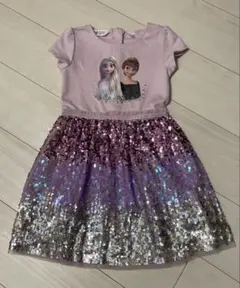 【お値下げ】H&M アナと雪の女王　スパンコール ワンピース　120