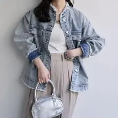 ライトブルーデニムジャケット FREEサイズ