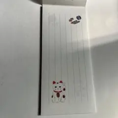 招き猫デザインメモ用紙　17枚