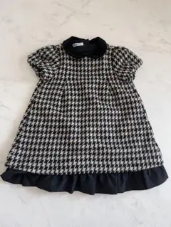 familiar 千鳥格子 ワンピース 90