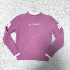 最新 アルチビオ ニット ピンク ロゴ ゴルフ ウェア 白