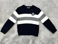 Jacadi ジャカディ　セーター　ニット　4A 104cm ボーダー　ブラック