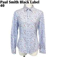 【美品】 Paul Smith Black 長袖ブラウス 40 実写花柄のサムネイル