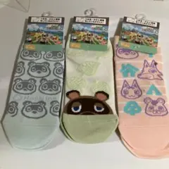 あつまれどうぶつの森 キャラクター靴下3足セット 19〜21cm