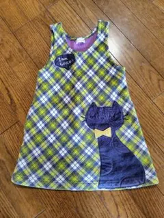 KP　 チェック柄 ジャンバースカート