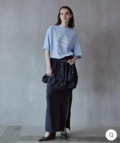 メゾンスペシャル　Shirt-Style Multi-Skirt ブラック　36のサムネイル