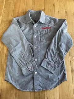 140 デニム　シャツ　羽織り　長袖　トップバリュー