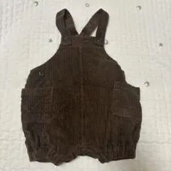 【valu bebe】ブラウン コーデュロイ S サロペット 秋冬　子ども服