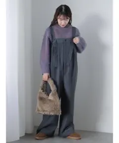 【新品】ehka sopo ベアサロペットのサムネイル