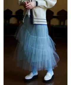 furfur ファーファー ティアード チュールスカート