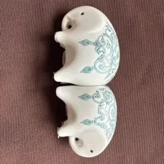 象形塩コショウ入れ 青い装飾