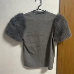 GRL tu1247 ファースリーブニットトップス