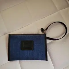 COACH　デニム レザー ポーチ