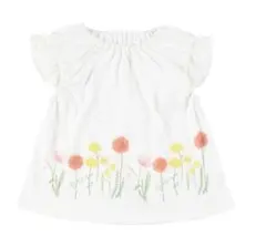 新品未開封品 ラポシェビスキュイ お花プリント袖レースTシャツのサムネイル