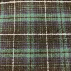 先染め生地（グリーン調チェック柄ツイル）