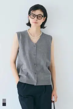coca Vネックニットベスト M グレー