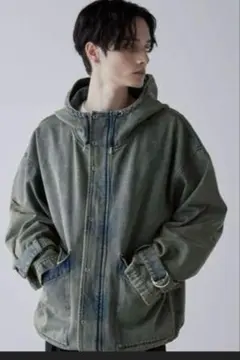 週末限定値下げ CLEL ミリタリーデザインマウンテンパーカー　デニムブルー