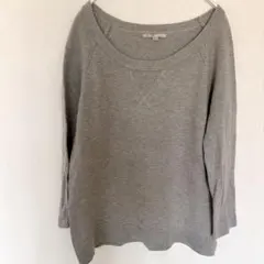 GAP ギャップ 長袖クルーネック ニット セーター グレー L レディース