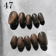 47★ネイルチップ★ハンド★24枚セット★ショートオーバル