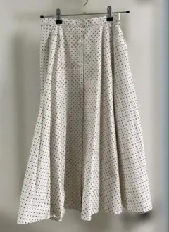 UNIQLO ドット柄 フロントボタンサーキュラースカート Mサイズ