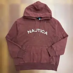 NAUTICA プルオーバーパーカー 厚手 古着 バーガンディ Lサイズのサムネイル