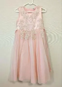 ドレス　150 ピンク　ピアノ　 発表会　ヘアアクセサリーつき