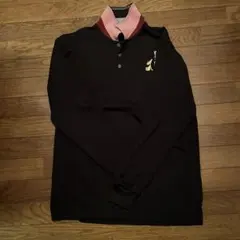 CORAGGIO 長袖ポロシャツ ブラック/レッド