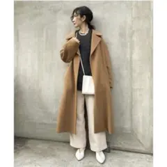 ナノユニバース MANTECOオーバーサイズベルテッドチェスターコート