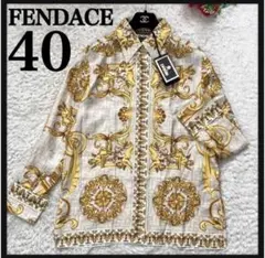 FENDACE 長袖 シルクシャツ フェンディ ヴェルサーチ バロック調 希少のサムネイル