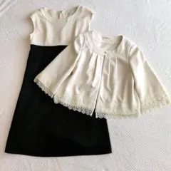 【simplicité 】フォーマルセットアップ ジャケットワンピース 卒入式