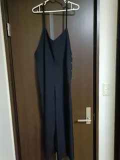 サイドボタン キャミサロペット ブラック